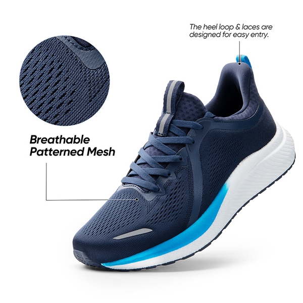  [DreamLife] Men's Lightweight Mesh Lifestyle Sneakers - BLUE - 4